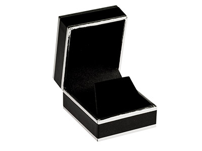 Black And Silver 2 Tone Earring Box