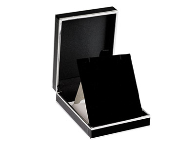 Black And Silver 2 Tone Pendant Box