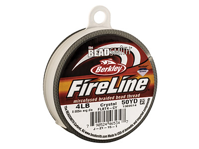 Fireline Beading Thread 4lb,       Crystal, 0.12mm X 50 Yard Reel