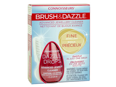 Connoisseurs Brush And Dazzle Fine Jewellery Cleaner, 30ml - Standard Image - 2