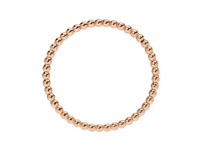 Rose Gold Filled Beaded Ring 1.5mm Size S - Standard Image - 3