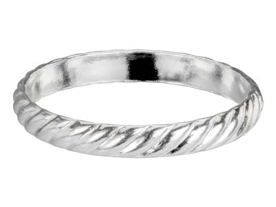 Sterling Silver Rope Twist Ring 3mm Size M - Standard Image - 1