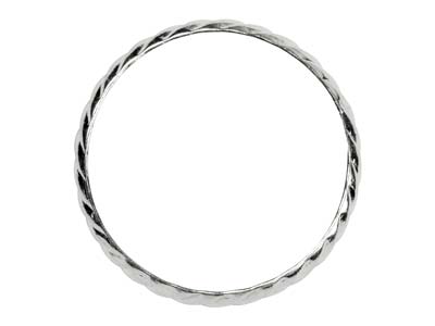 Sterling Silver Rope Twist Ring 3mm Size M - Standard Image - 2