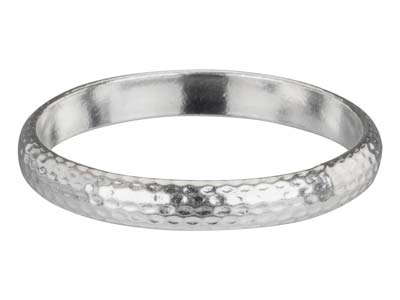Sterling Silver Hammered Ring 3mm  Size K - Standard Image - 1