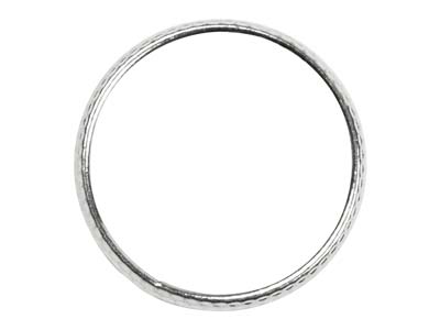Sterling Silver Hammered Ring 3mm  Size M - Standard Image - 2