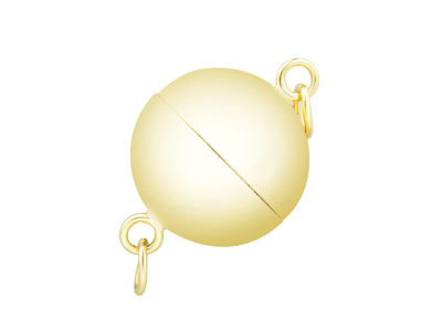 Gold Filled 10mm Magnetic Plain    Ball Clasp - Standard Image - 2