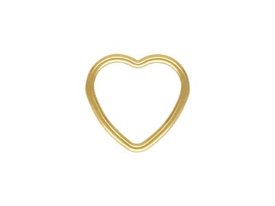 Gold Filled Heart Closed Rings 10mm Pack of 5 - Standard Image - 1