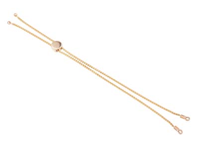 9ct Yellow Gold Adjustable Ball    Clasp And Spiga Chain Bracelet     Component - Standard Image - 1