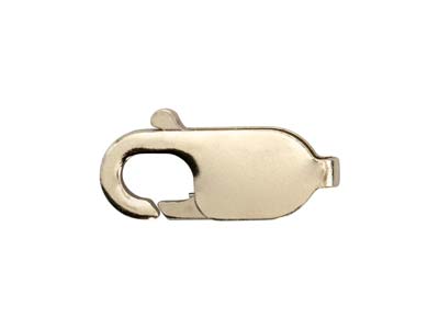 18ct White Gold Lobster Trigger    Clasp Oval , 13.6mm, Not Rhodium   Plated - Standard Image - 1