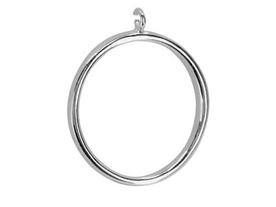 Sterling Silver Circle Drop 19mm,  100% Recycled Silver - Standard Image - 2