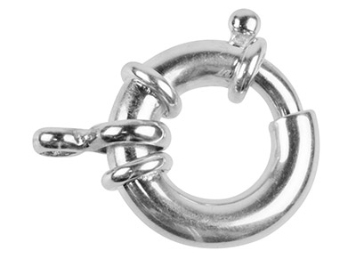 Sterling Silver Jumbo Bolt Ring    15mm, V3, 1 Moveable Double Ring,  Stamped 'stg+925', Raw Polished - Standard Image - 1