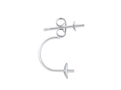 Sterling Silver 3mm Cup And Peg    With Earring Enhancer 4mm Drop Ear Back - Standard Image - 1