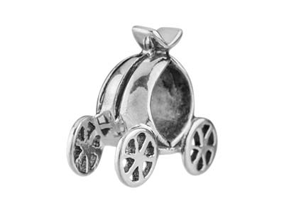 Sterling Silver Coach Charm Bead - Standard Image - 2