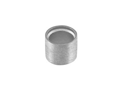 Sterling Silver Tube Setting 5.4mm Semi Finished Cast Collet, 100%    Recycled Silver - Standard Image - 1