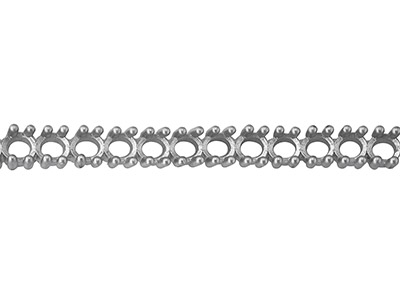 Sterling Silver Setting Strip,     Round 3.5mm X 19 - Standard Image - 1