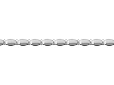 Sterling Silver Oval And Rondelle  Beaded Wire 3.5mm - Standard Image - 1