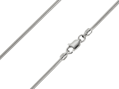 Sterling Silver 1.4mm Round Snake  Chain 2255cm Unhallmarked 100   Recycled Silver