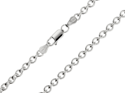 Sterling Silver 3.9mm Trace Chain  18