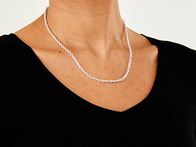 Sterling Silver 3.9mm Trace Chain  18